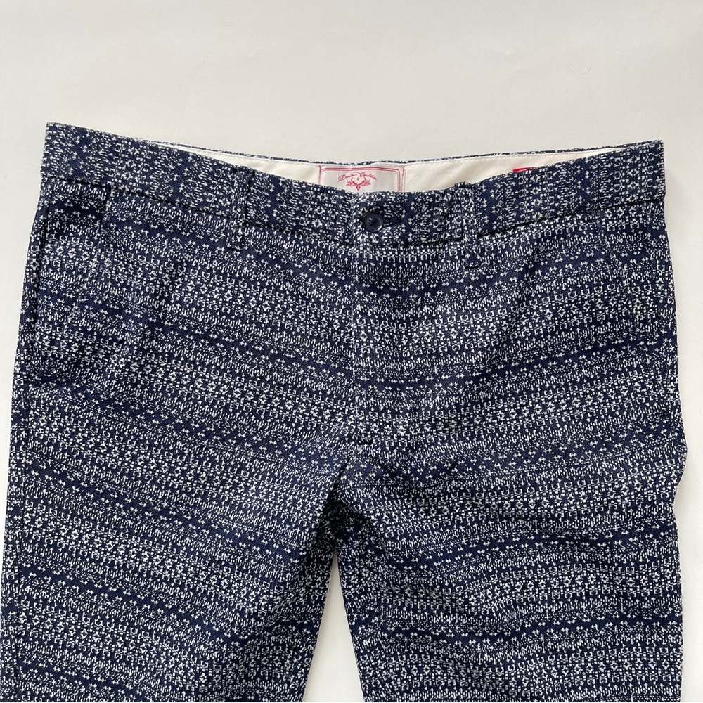 Zara Navy & White Patterned Pants